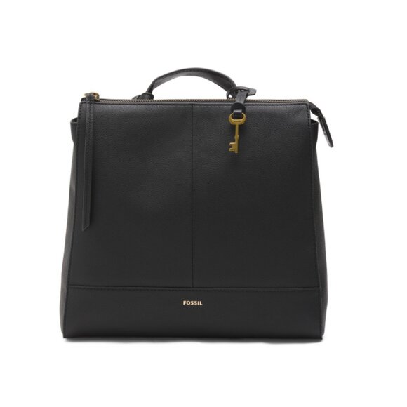 FOSSIL Black Leather Backpack